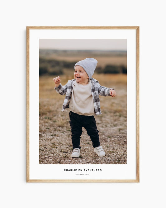 Affiche photo avec votre propre image et texte, immortalisez vos plus belles photos de famille en un tableau mural