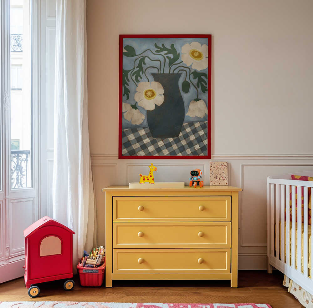 Coquelicots Islandais Blancs Affiche