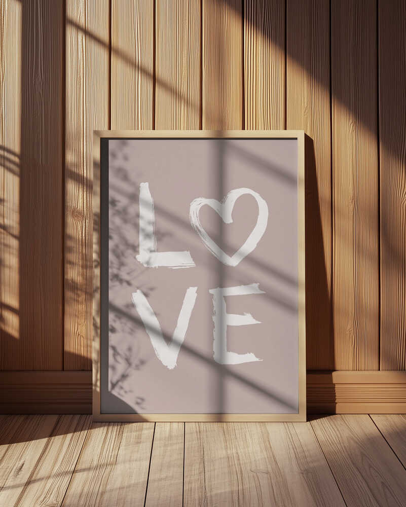 LOVE Rose Dentelée Affiche