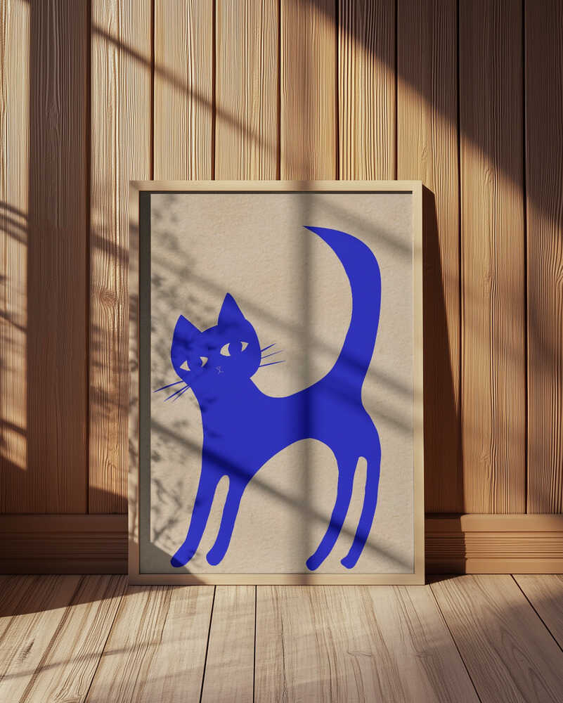 Chat Bleu Lumineux Affiche