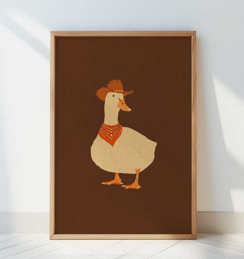 Bo le canard cow-boy Affiche