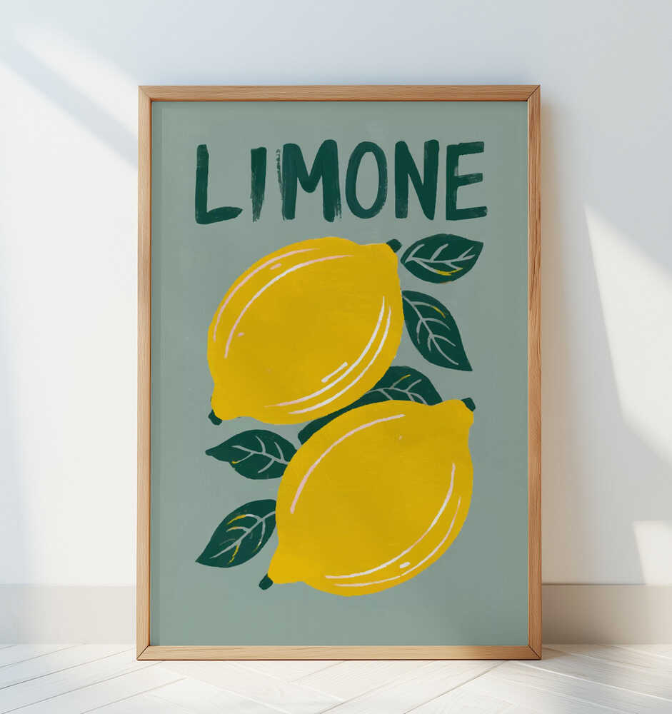 'Limone' poster against a white wall