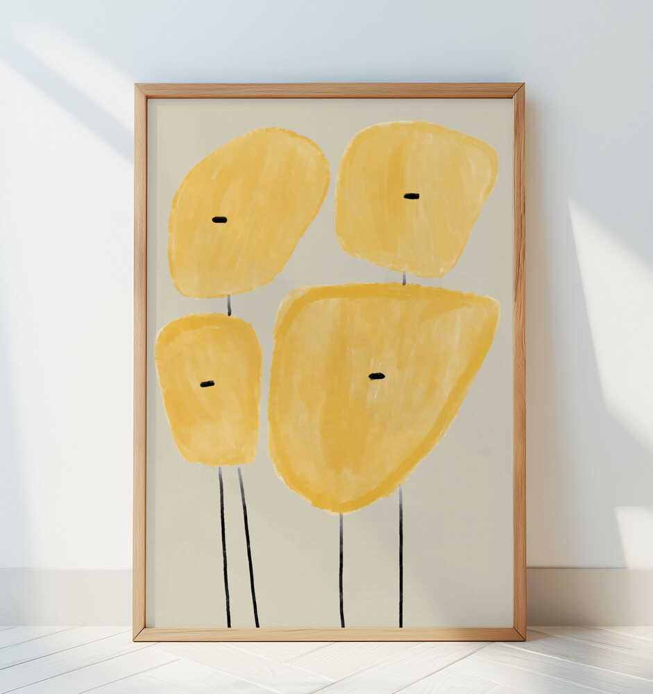 Pétales Dorés Affiche