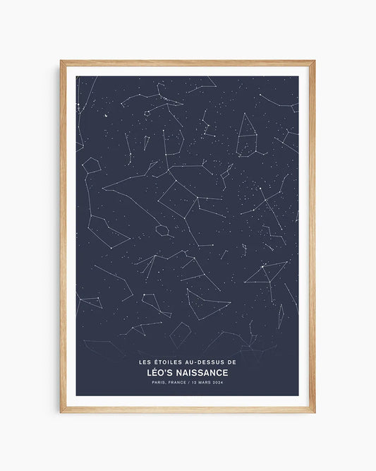 Poster Étoilée capturant le ciel étoilé de votre jour spécial