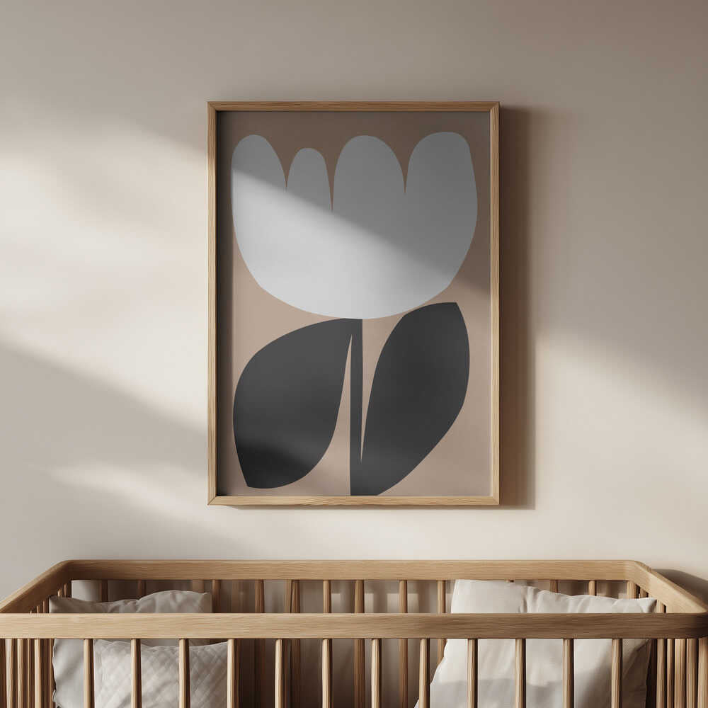 Fleur Monochrome Affiche