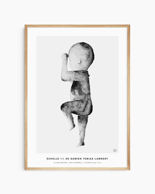 Affiche souvenir pour capturer la naissance de votre enfant