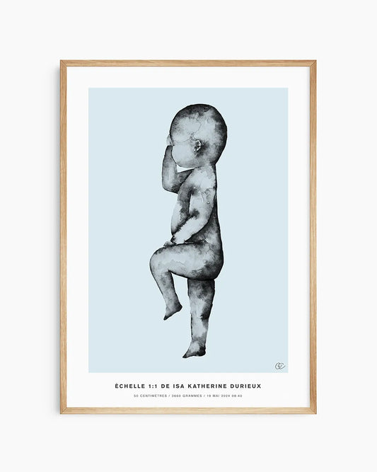 Un hommage à la naissance – affiche bébé sur mesure