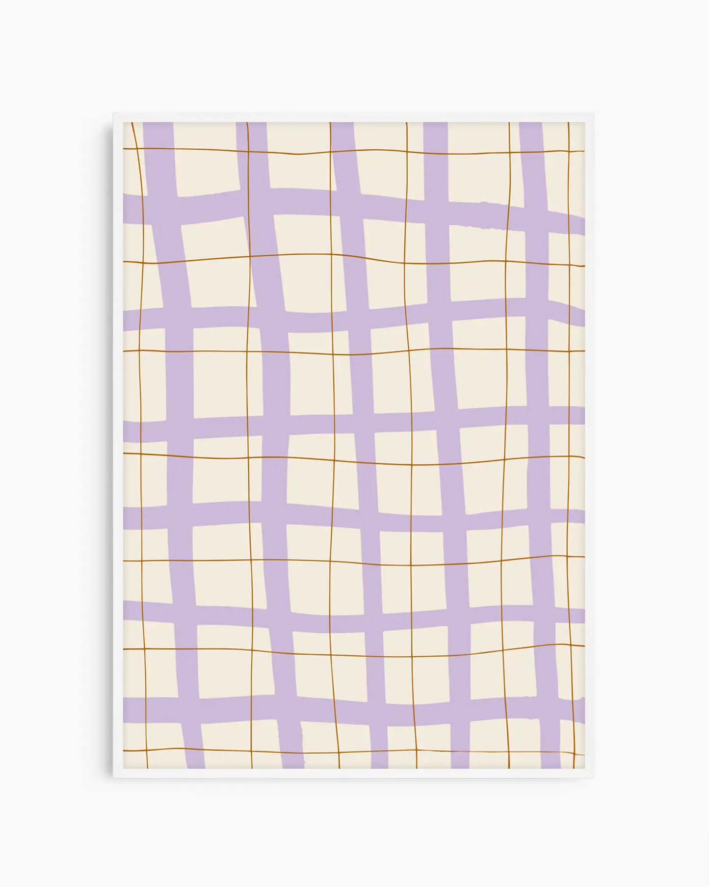 Warm, minimalist wall art in pastel red tones on a pastel red background, shown in a white frame.