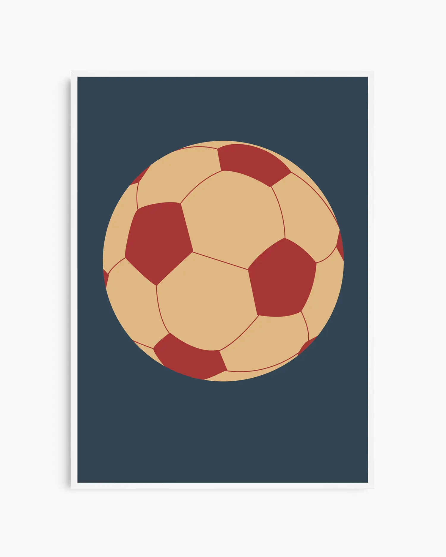 Illustration of a soccer ball on a dark blue background