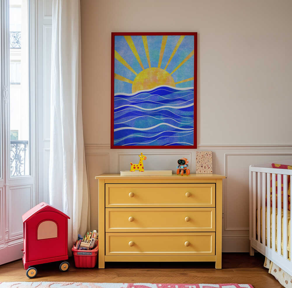 Coucher de Soleil Marin Affiche