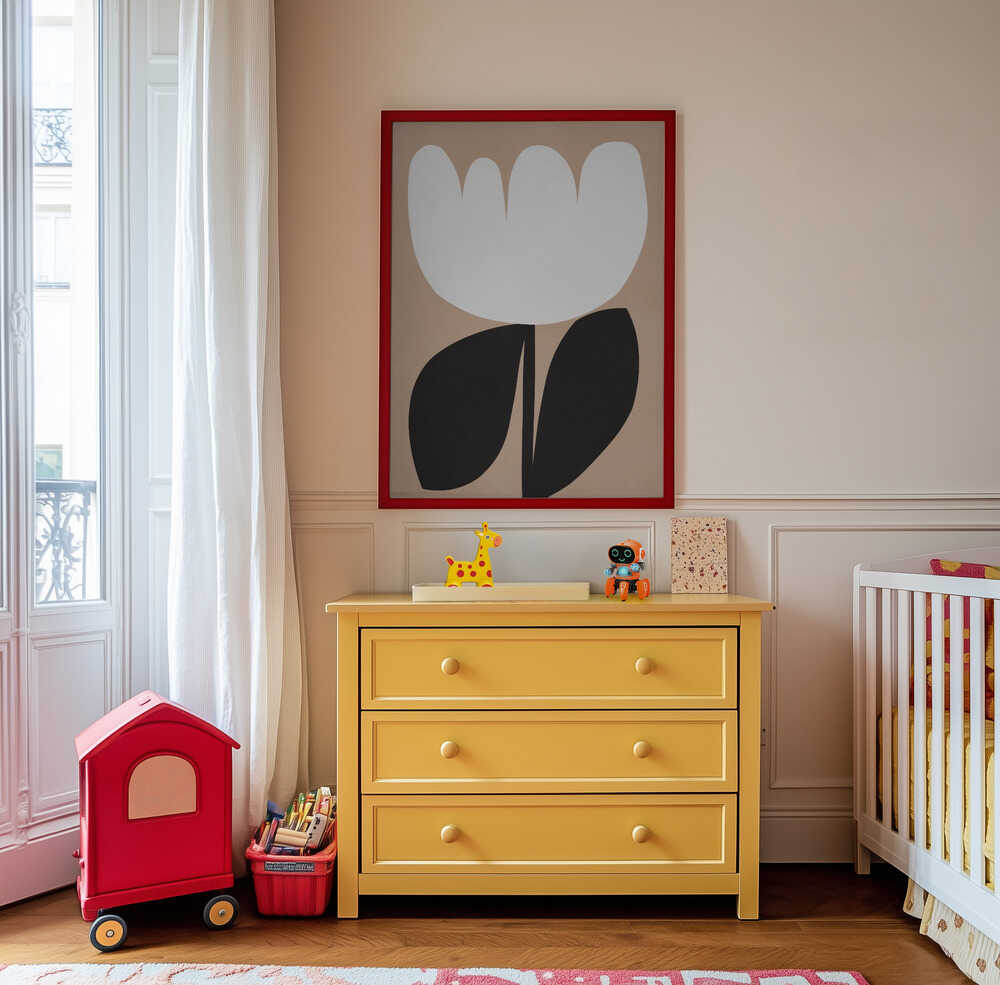 Fleur Monochrome Affiche