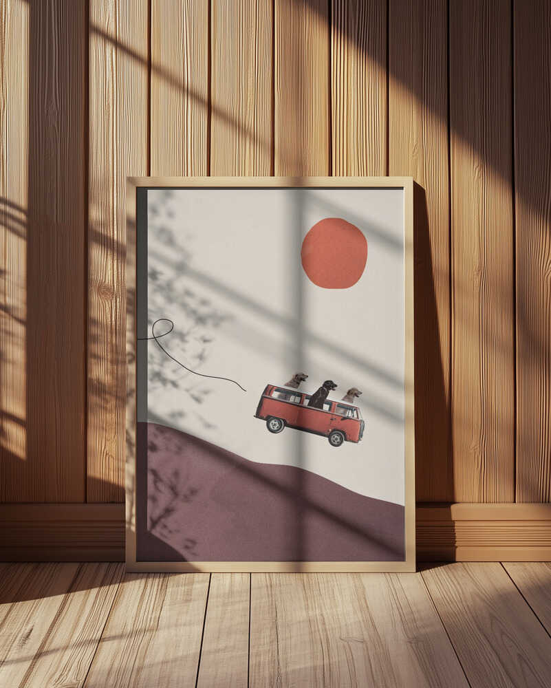 Pattes sur la Route Affiche