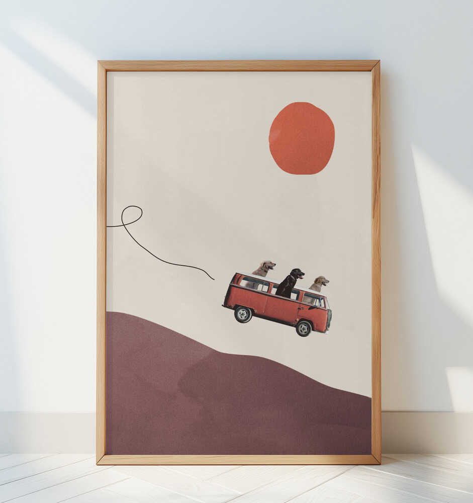 Pattes sur la Route Affiche