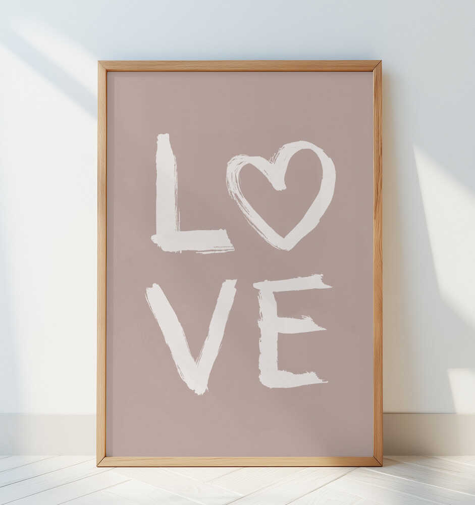 LOVE Rose Dentelée Affiche