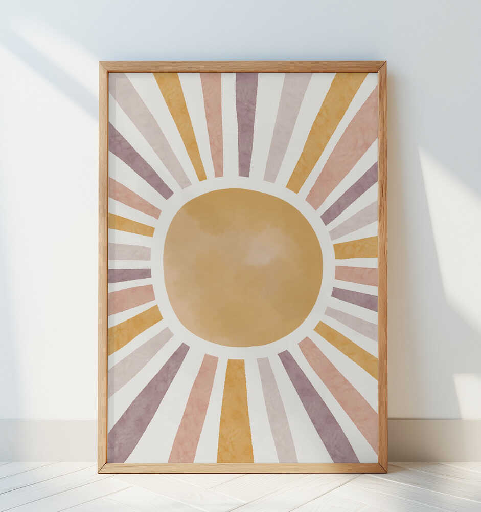 Soleil à l’Aquarelle Affiche
