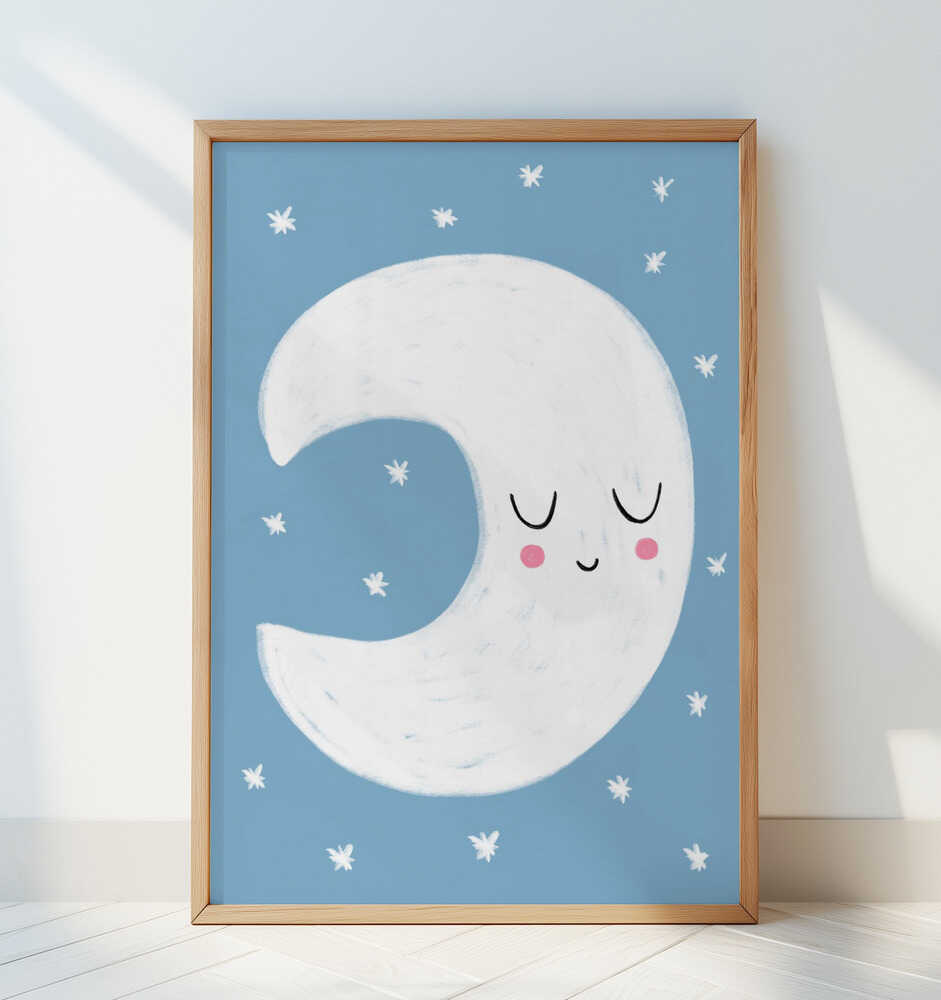 Petite Lune Bleue Affiche