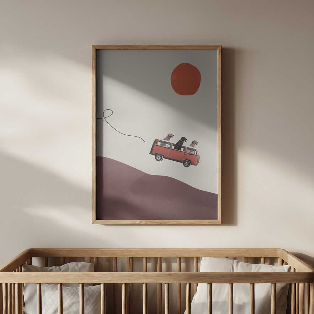 Pattes sur la Route Affiche