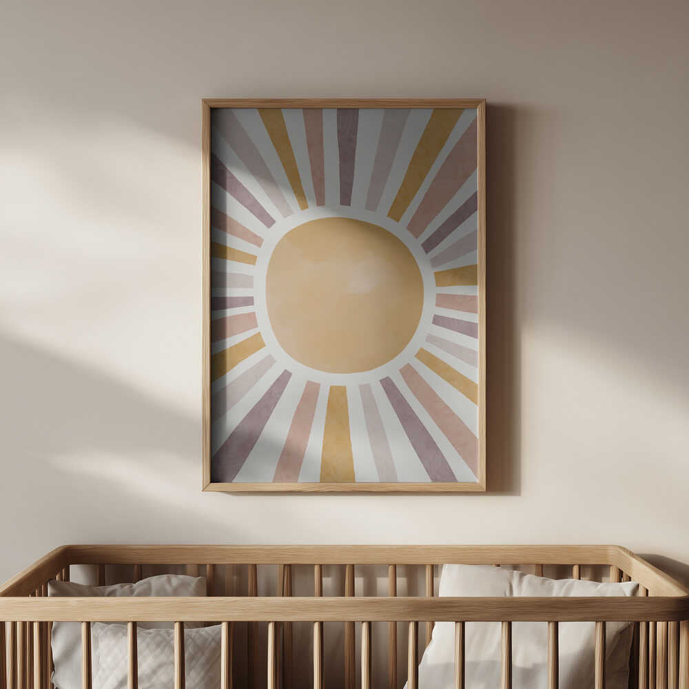 Soleil à l’Aquarelle Affiche